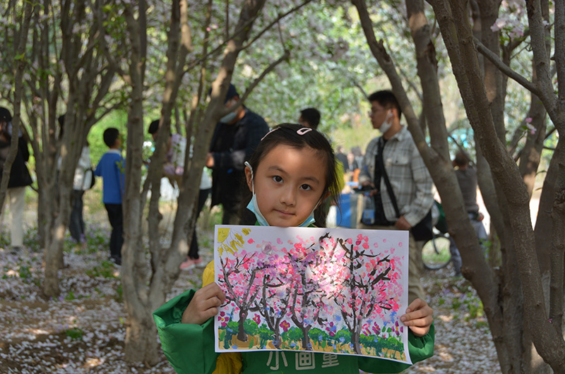 2021年4月小画童海棠花户外实景写生周六