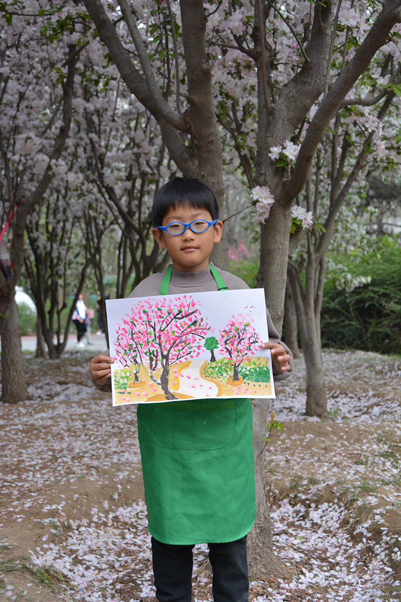 2021年4月小画童海棠花户外实景写生周六